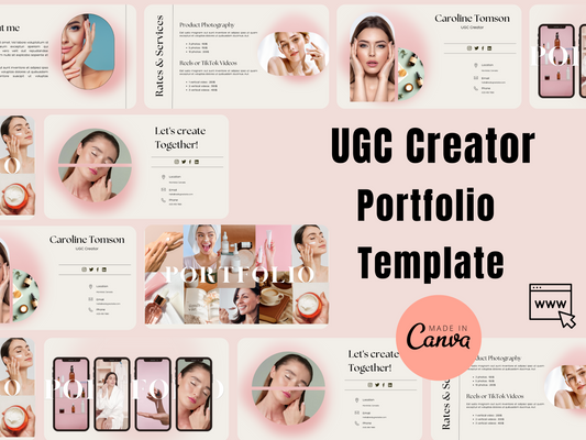 Portfolio Template for UGC Content Creators and Influencers _ PINK THEME