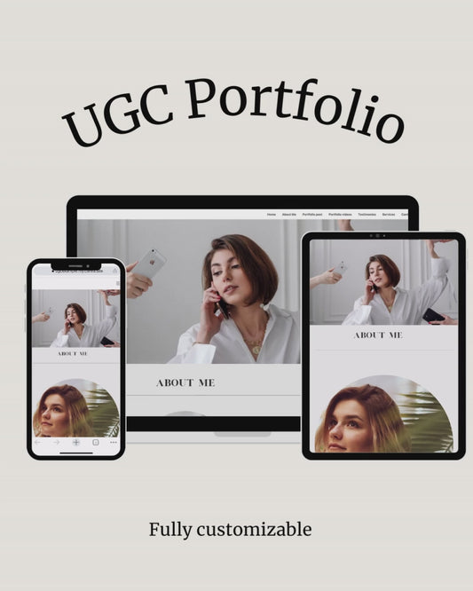 Portfolio Template for UGC Content Creators and Influencers